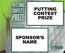 Free putting contest sign